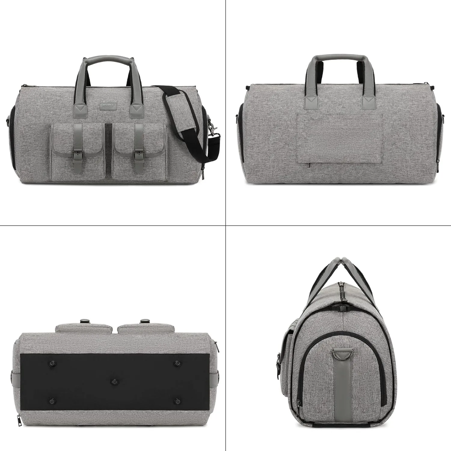 Sunborls Garment Bag for Travel  2 in 1 Convertible Duffle Carry On Garment Bag, Suit Travel Bag for Men & Women, Ideal for Business, Interviews, Shows, Cruises & Formal Events Gray