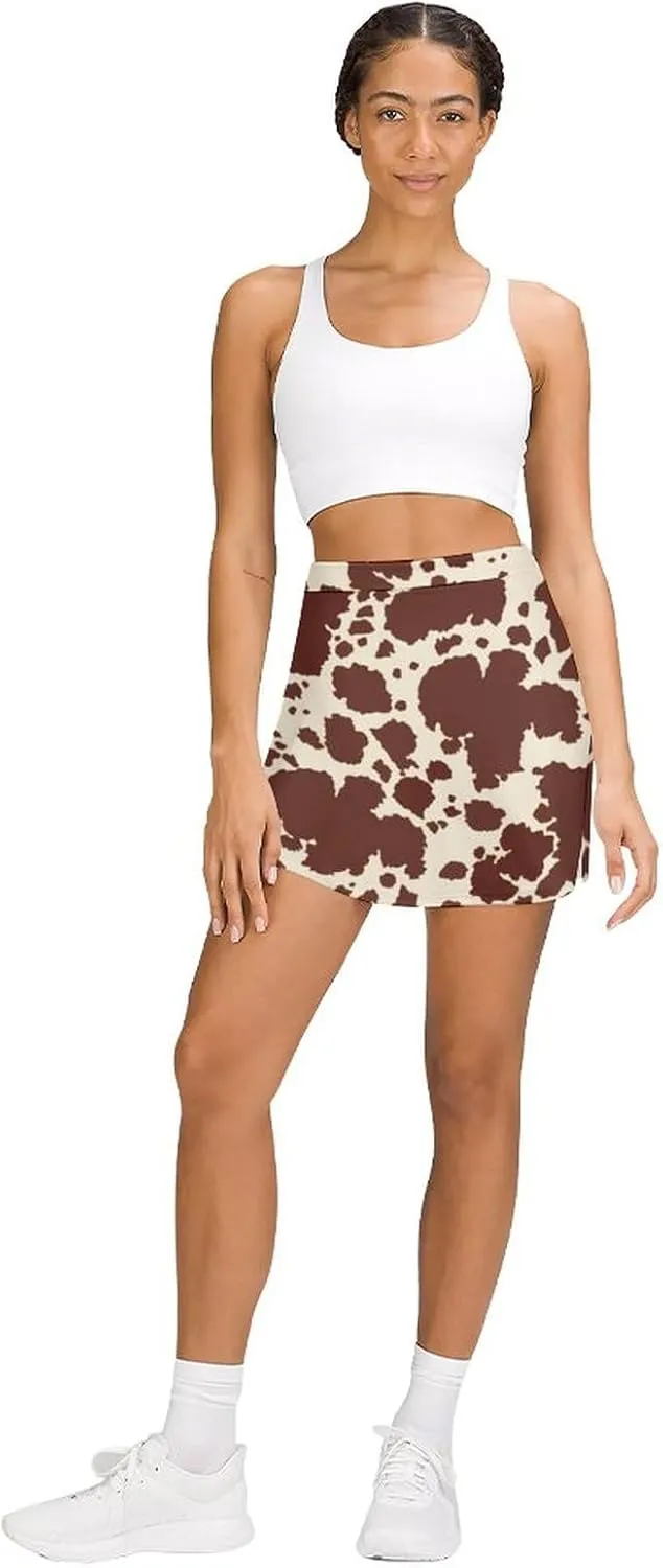 Supdreamc Women Tennis Skirts Inner Shorts Elastic Sports Golf Skorts with Pockets