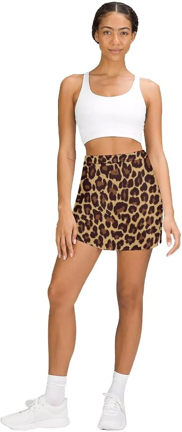 Supdreamc Women Tennis Skirts Inner Shorts Elastic Sports Golf Skorts with Pockets