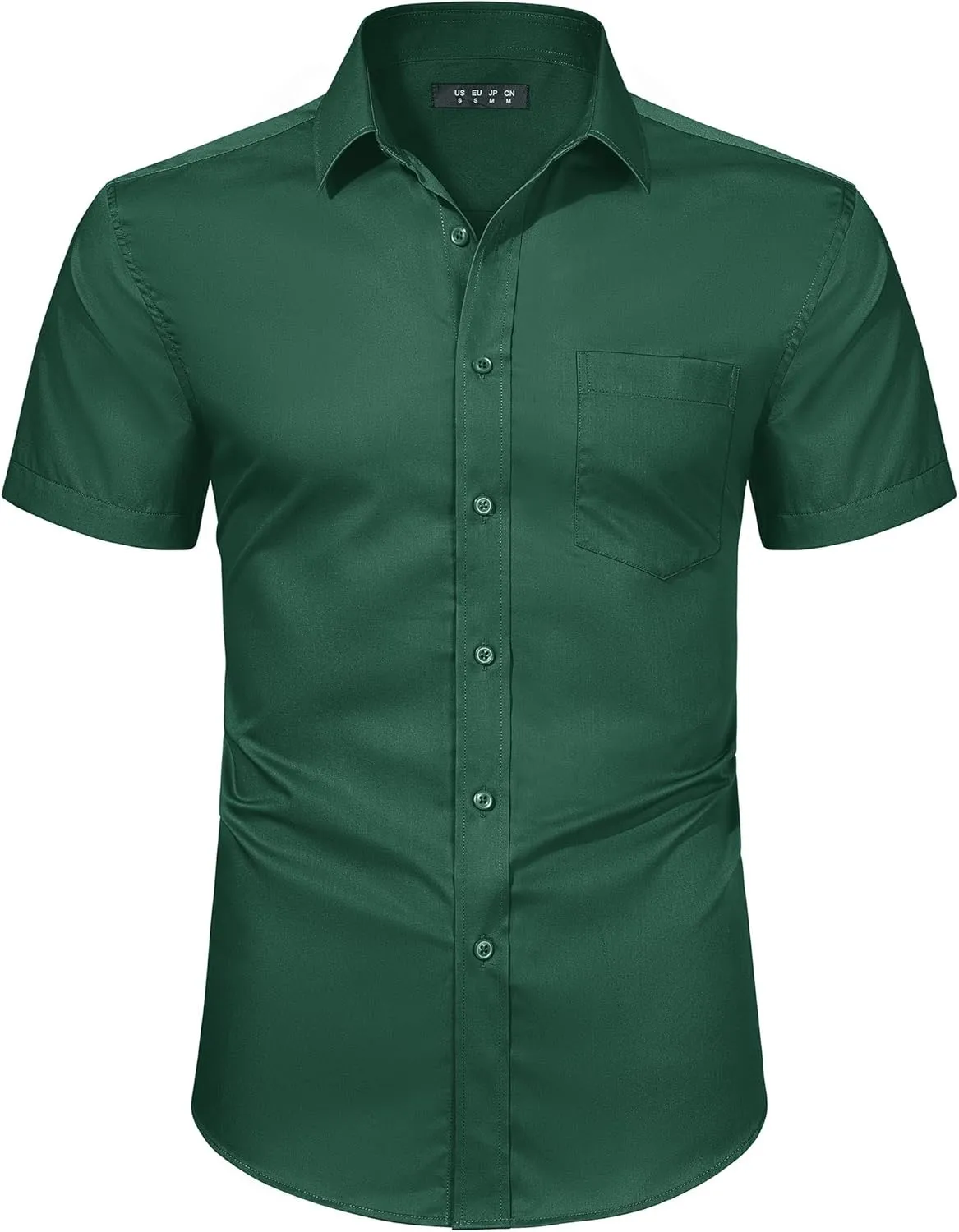 TACVASEN Men's Dress Shirts Button Up Short Sleeve with Chest Pocket Cotton Shirt for Summer Casual Regular Fit