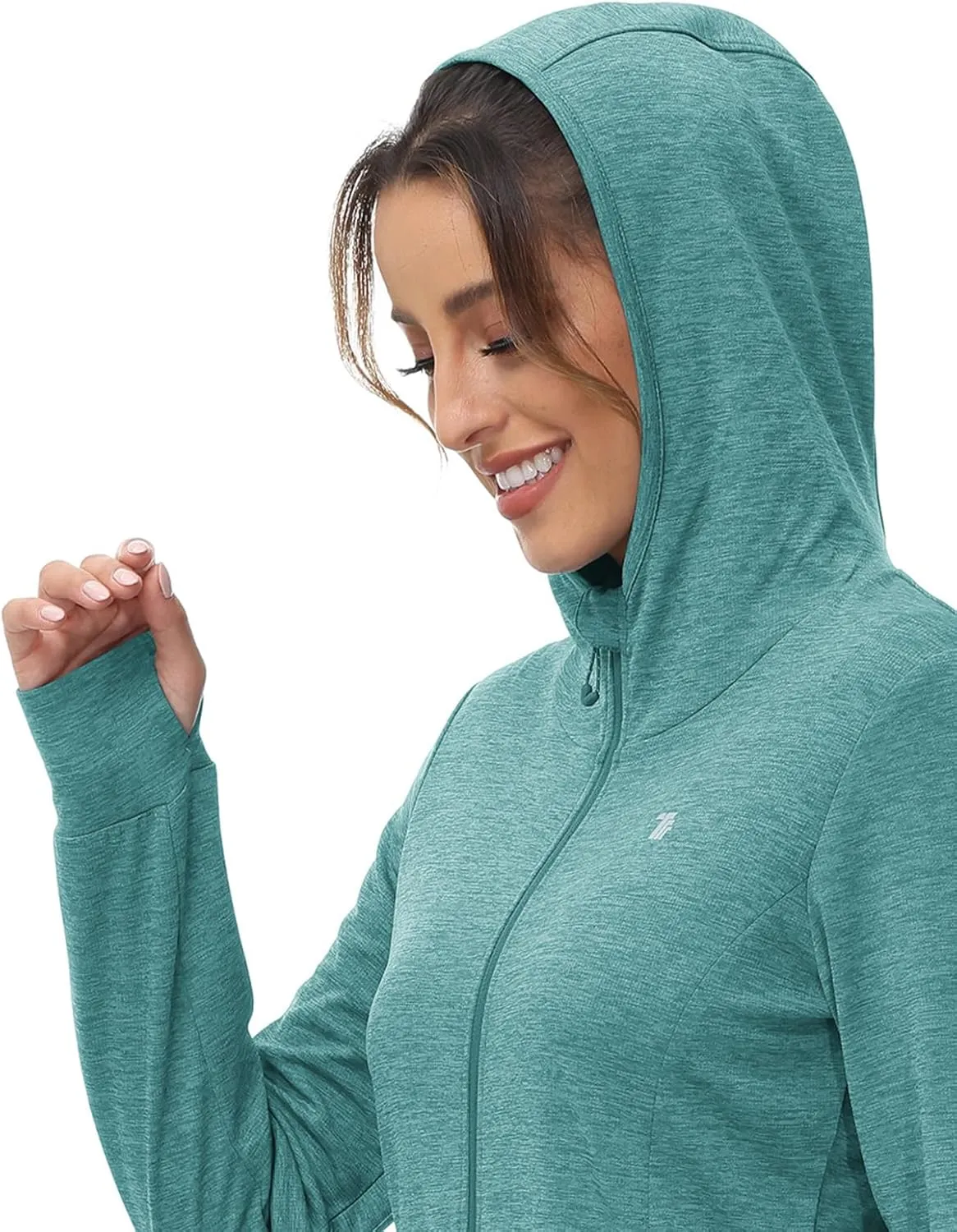 TBMPOY Womens UPF 50  Sun Protection Hoodie Jackets Light Weight Long Sleeve Shirts Hiking Outdoor Full Zip Tops