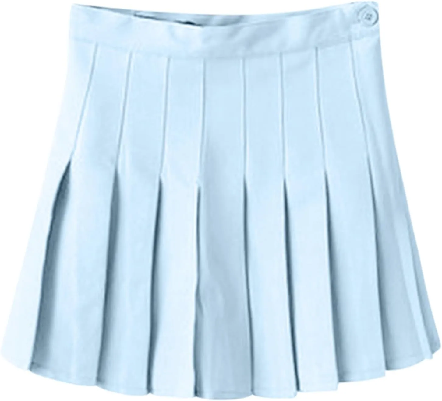 Teen Girls Pleated Skirts Spring Preppy A-Line Skirt with Pockets Trendy Elastic High Waisted Athletic Skorts with Shorts