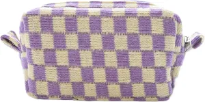 Teen Girls Trendy Stuff Make Up Bag Preppy Stuff Makeup Bags Aesthetic Stuff for Teen Girls Checkered Makeup Bag Cute Stuff for Teen Girls