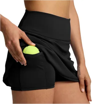 Tennis Skirts for Women with Shorts High Waisted Athletic Golf Skorts with Pockets Summer Flowy Lightweight Outfits