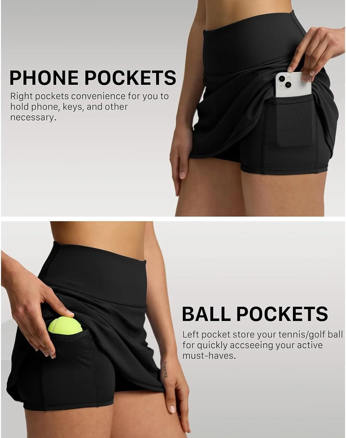 Tennis Skirts for Women with Shorts High Waisted Athletic Golf Skorts with Pockets Summer Flowy Lightweight Outfits
