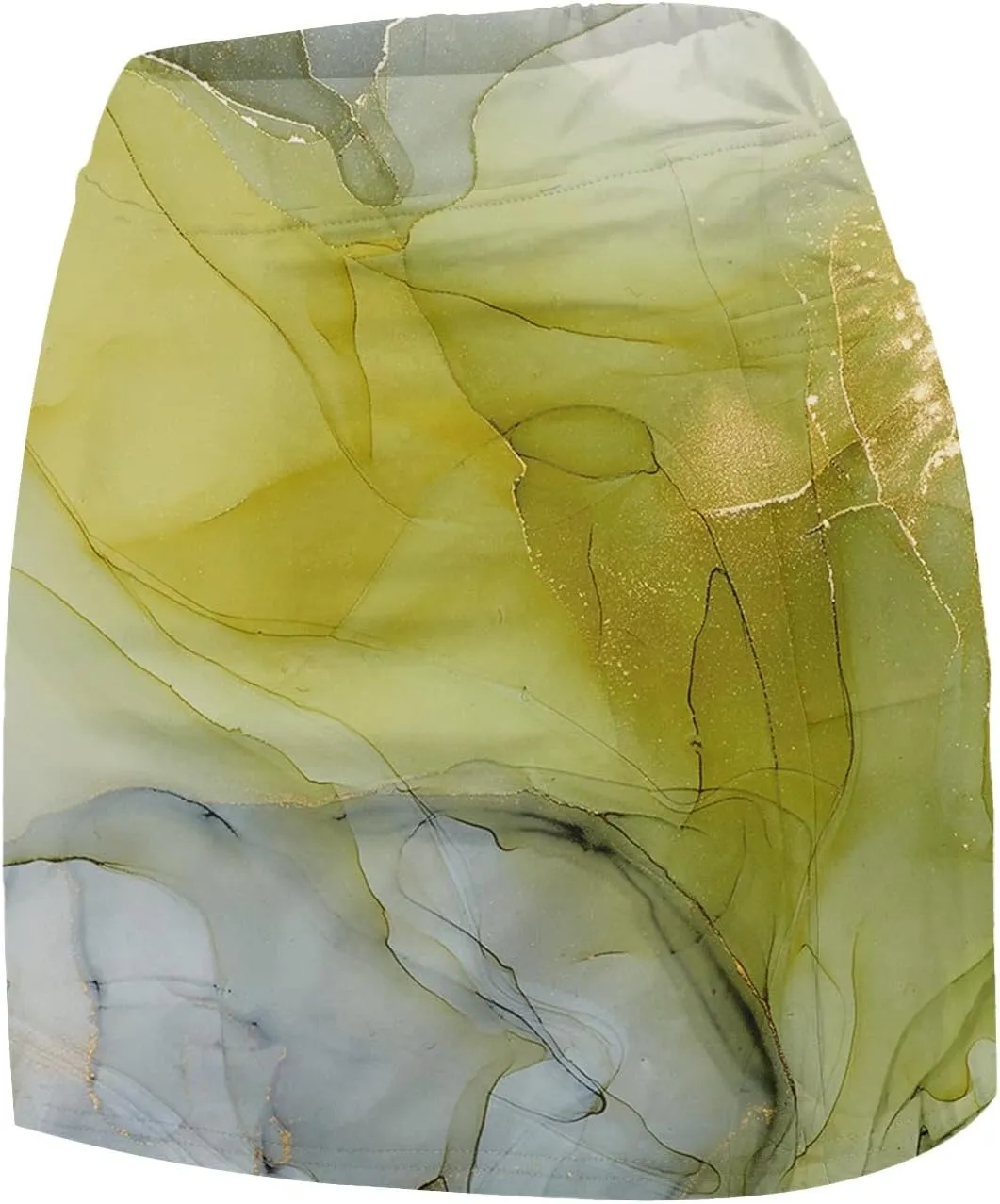 Tennis Skorts for Women Tie-Dye Ink Printed Workout Mini Skirts Golf Athletic Running Exercise Shorts Activewear Plus Size