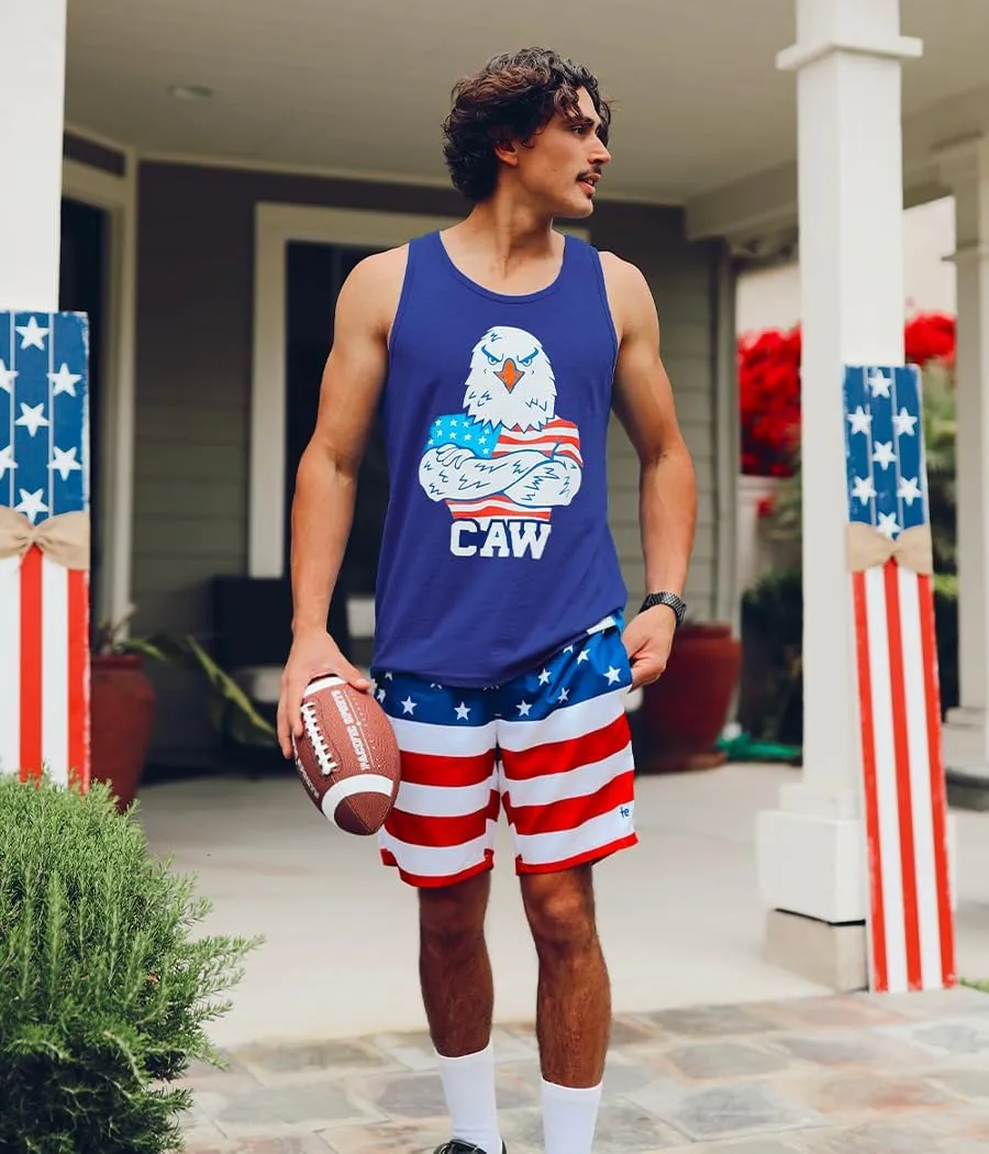 Tipsy Elves 4th of July Tank Tops Mens USA Sleeveless Shirts Retro Patriotic American Flag Tanks for Men