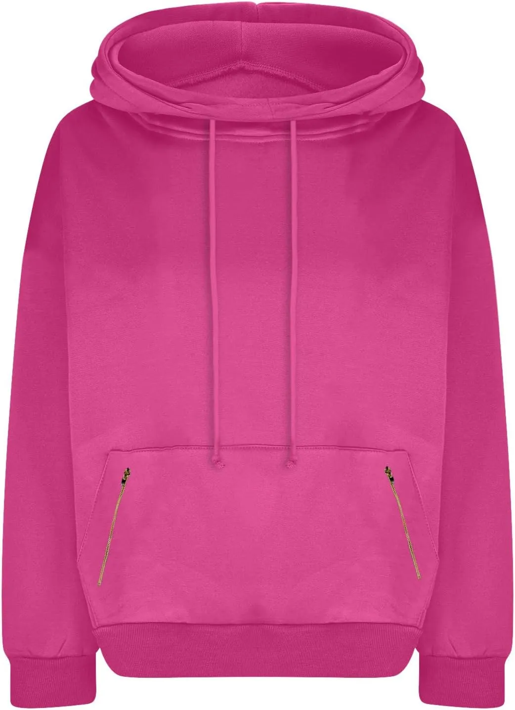 Top Coat for Women Long Sleeve Sweatshirts High Neck Hoodies Plain Daily Basic Tees Fall Dressy Casual Shirts