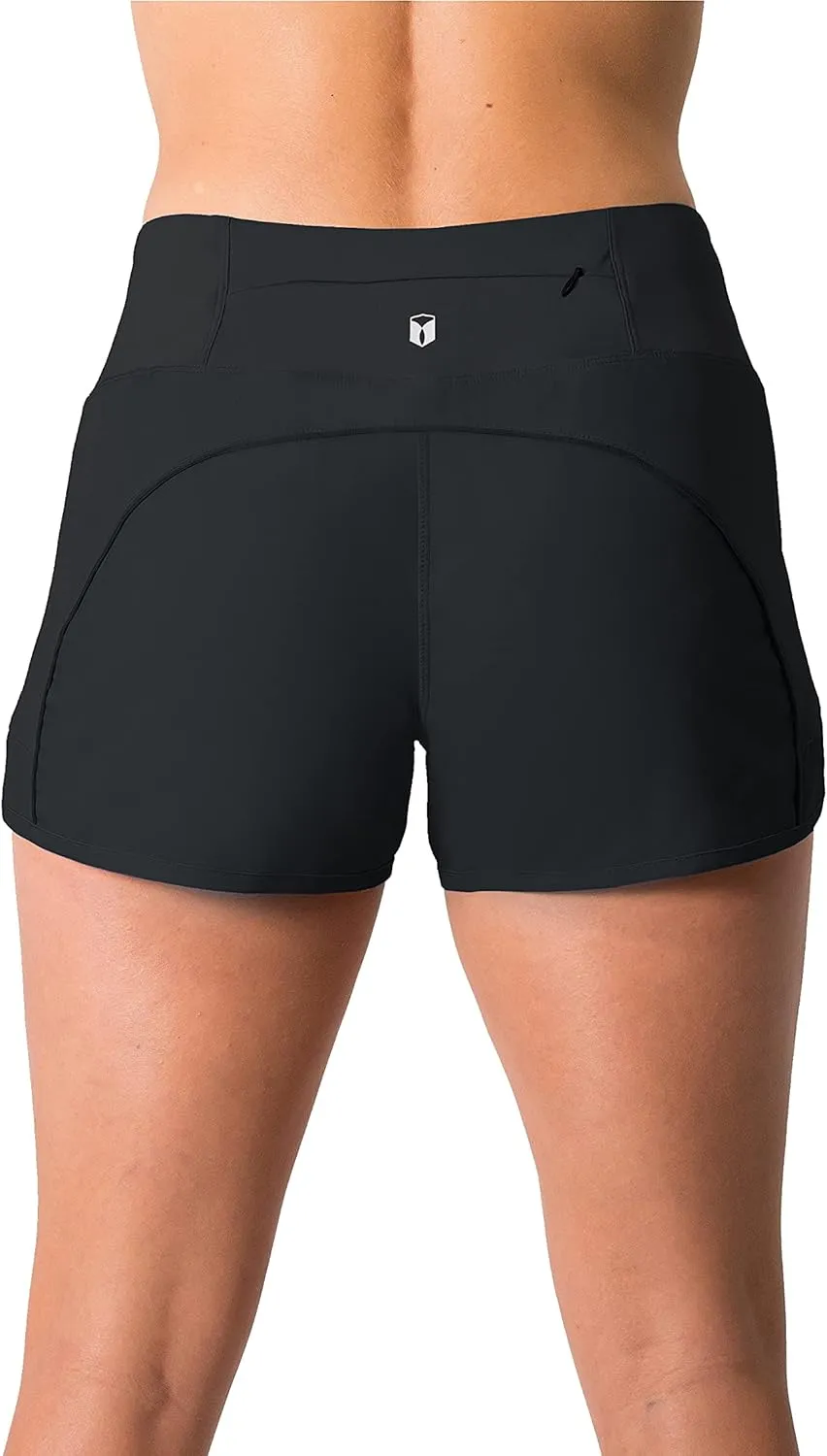 Tough Mode Womens 3" Lightweight Running WOD Volleyball Shorts Workout Mesh Liner Zip Pocket