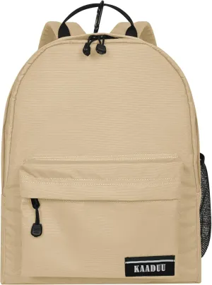 TRAVEL BACKPACK LIGHTWEIGHT CASUAL DAYPACK GYM BACKPACK LAPTOP BACKPACK SPORT BACKPACK RUCKSACK CAMPING BACKPACK 16.5 (Baige)