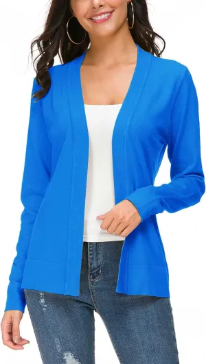 Urban CoCo Women's Long Sleeve Open Front Knit Cardigan Sweater
