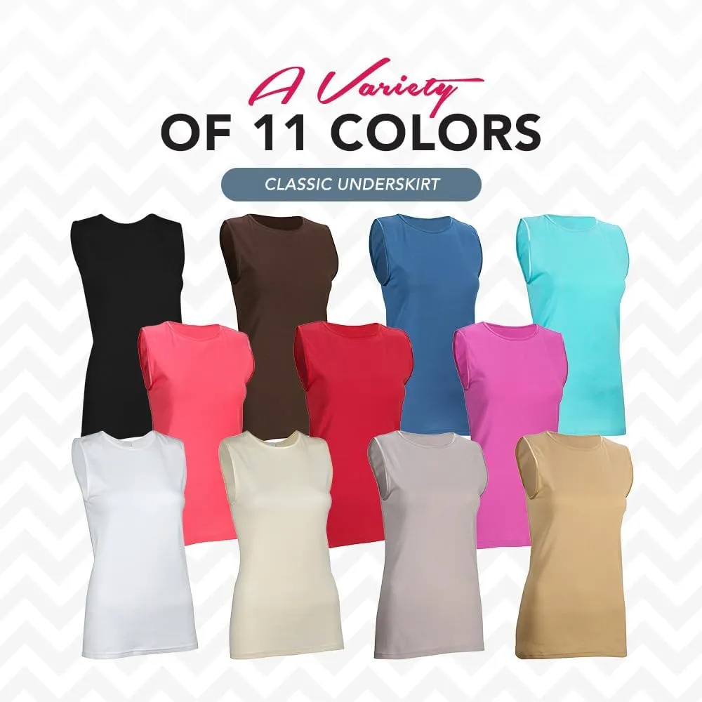 Valair Tank Top for Women, Sleeveless T-Shirt - Crew Neck 100% Cotton Athletic Undershirt, High Neck, Full Shoulder Design