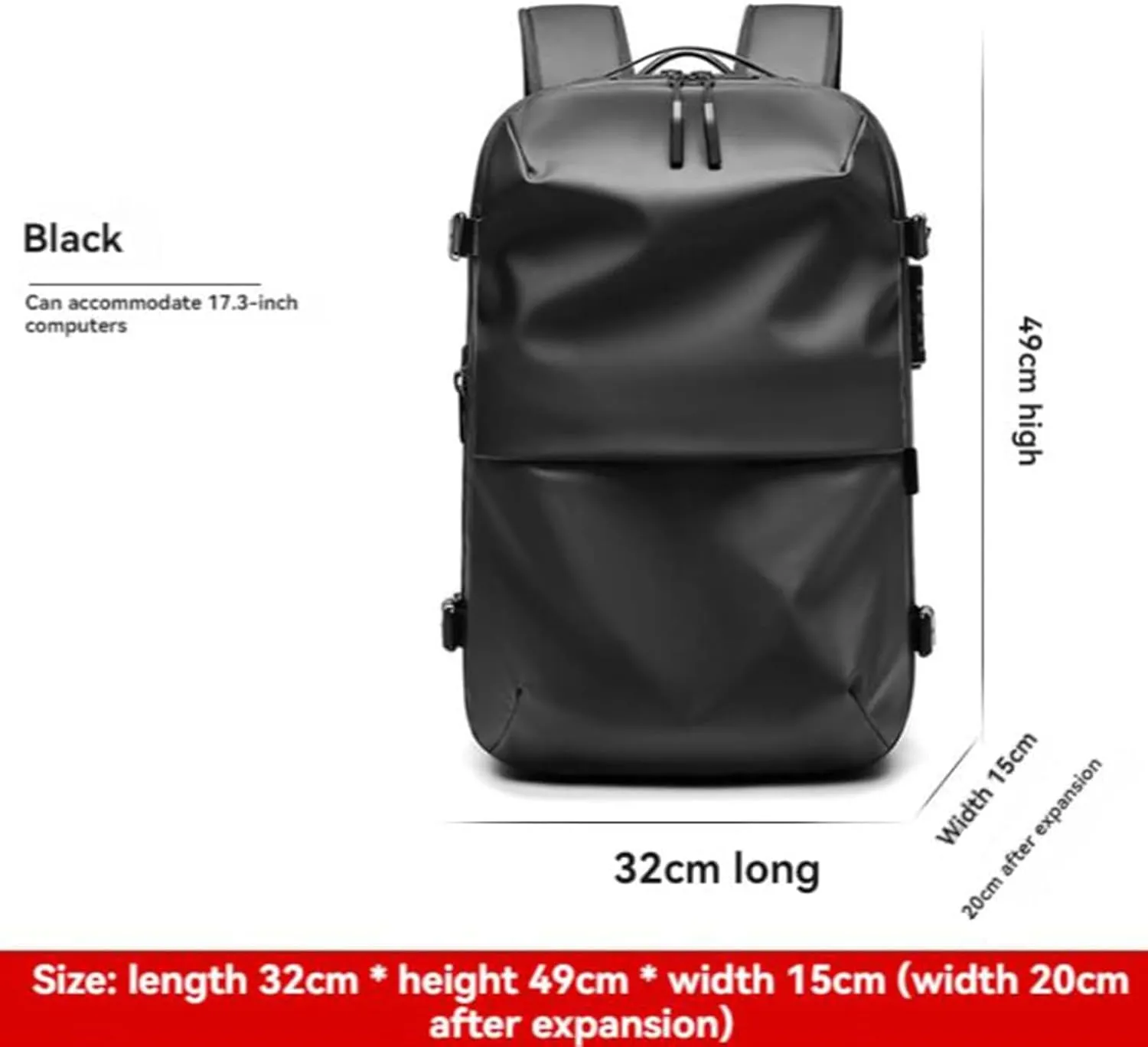 Velouette Mochila De Viaje, Veloussette Prestige Space Bag Vacuum Backpack Travel Anti Theft Lock Expandable Large Capacity (Gray, Large)