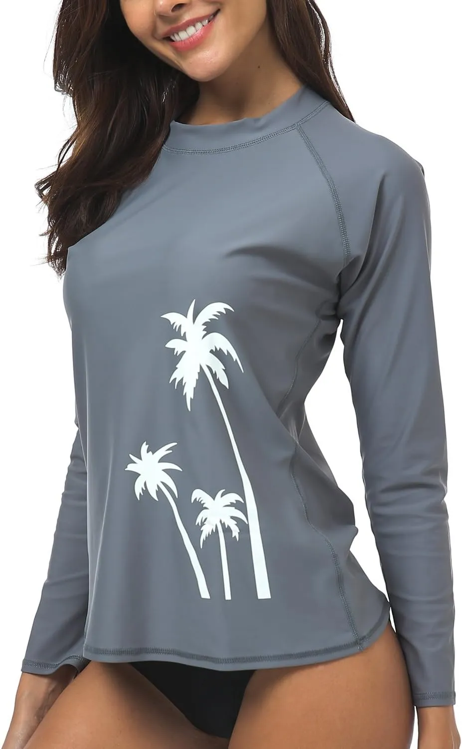 Wetopkim Womens Long Sleeve Rash Guard Swim Shirt Surfing Rashguard Tops Swimwear