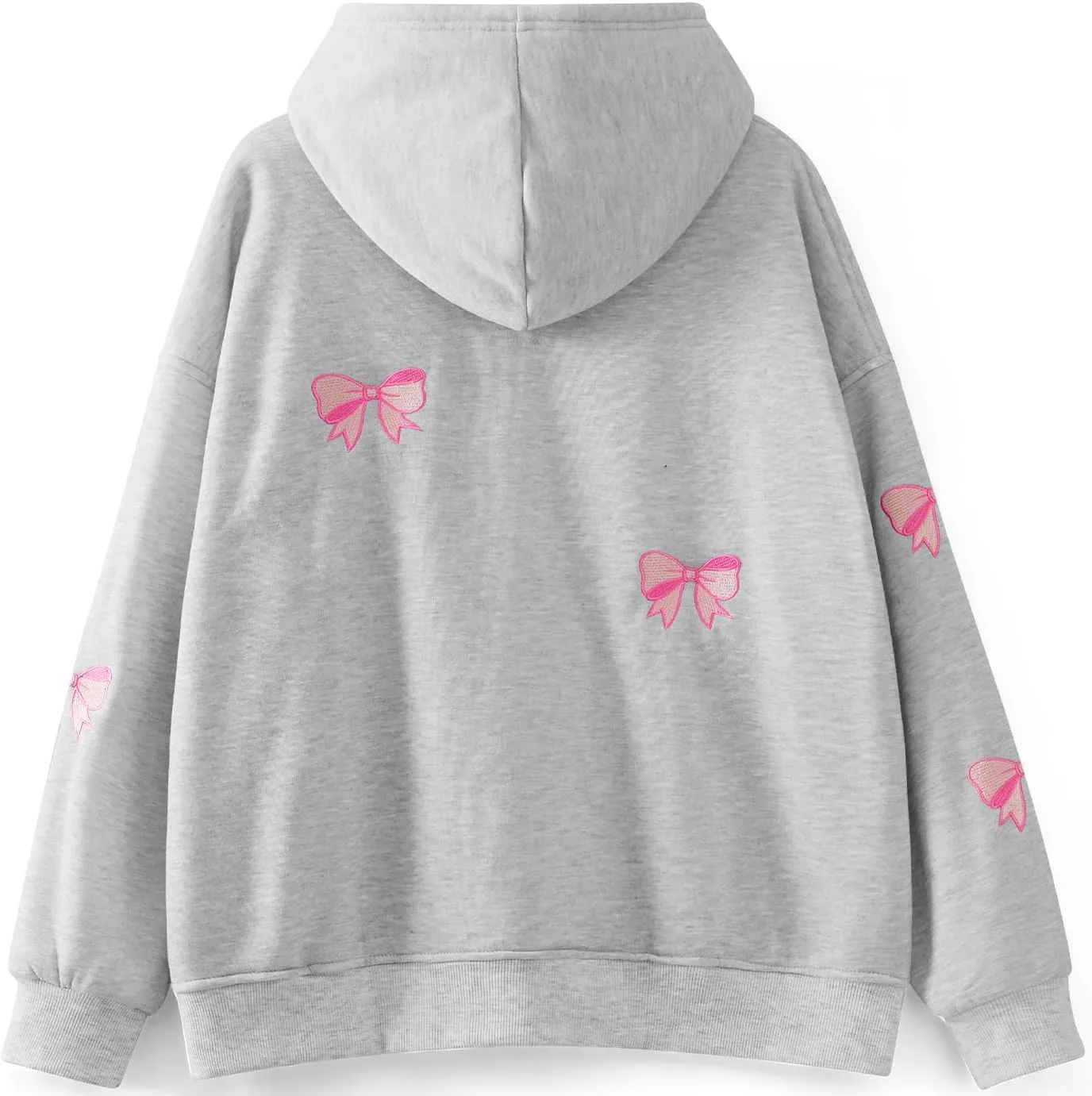 Women Floral Print Preppy Hoodies Y2k Long Sleeve Oversized Sweatshirt Aesthetic Flower Graphic Hooded Pullover Top