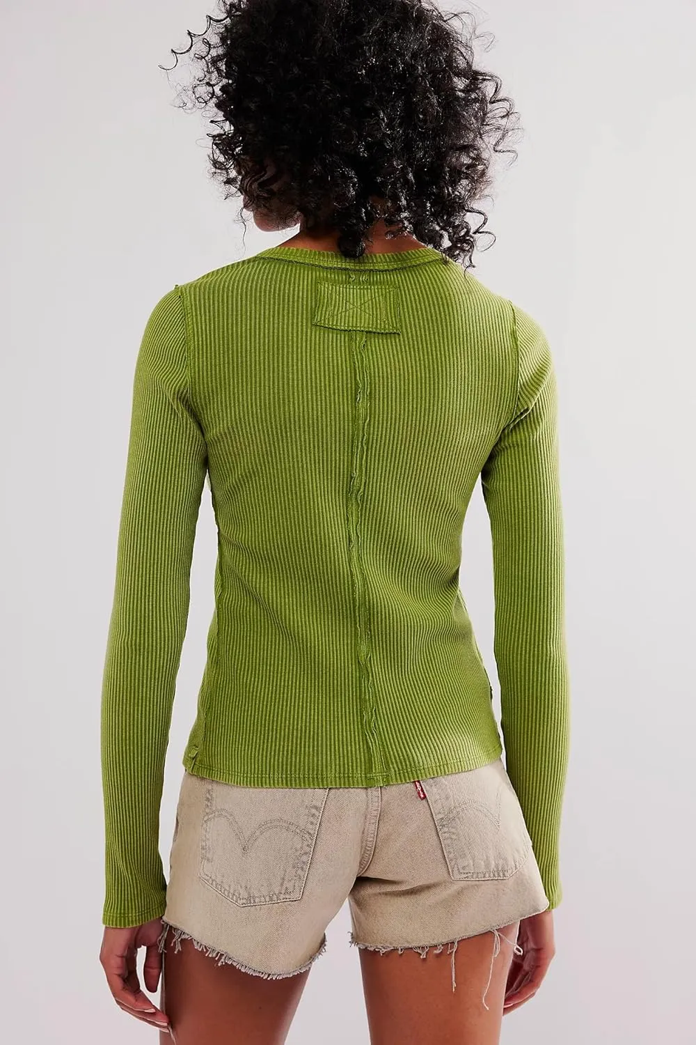 Women Slim Fitted Cardigan Button Down Long Sleeve Ribbed Knit Shirt Y2k Solid Casual Tops