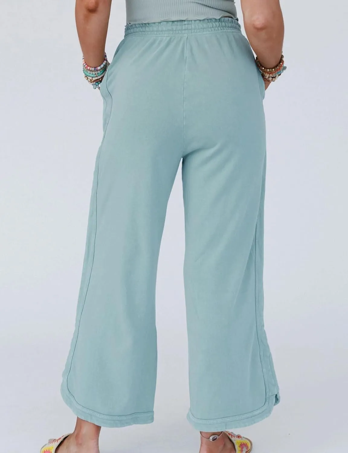 Women's Casual Wide Leg Pants High Waist Drawstring Sweatpants Baggy Athletic Trousers with Pockets