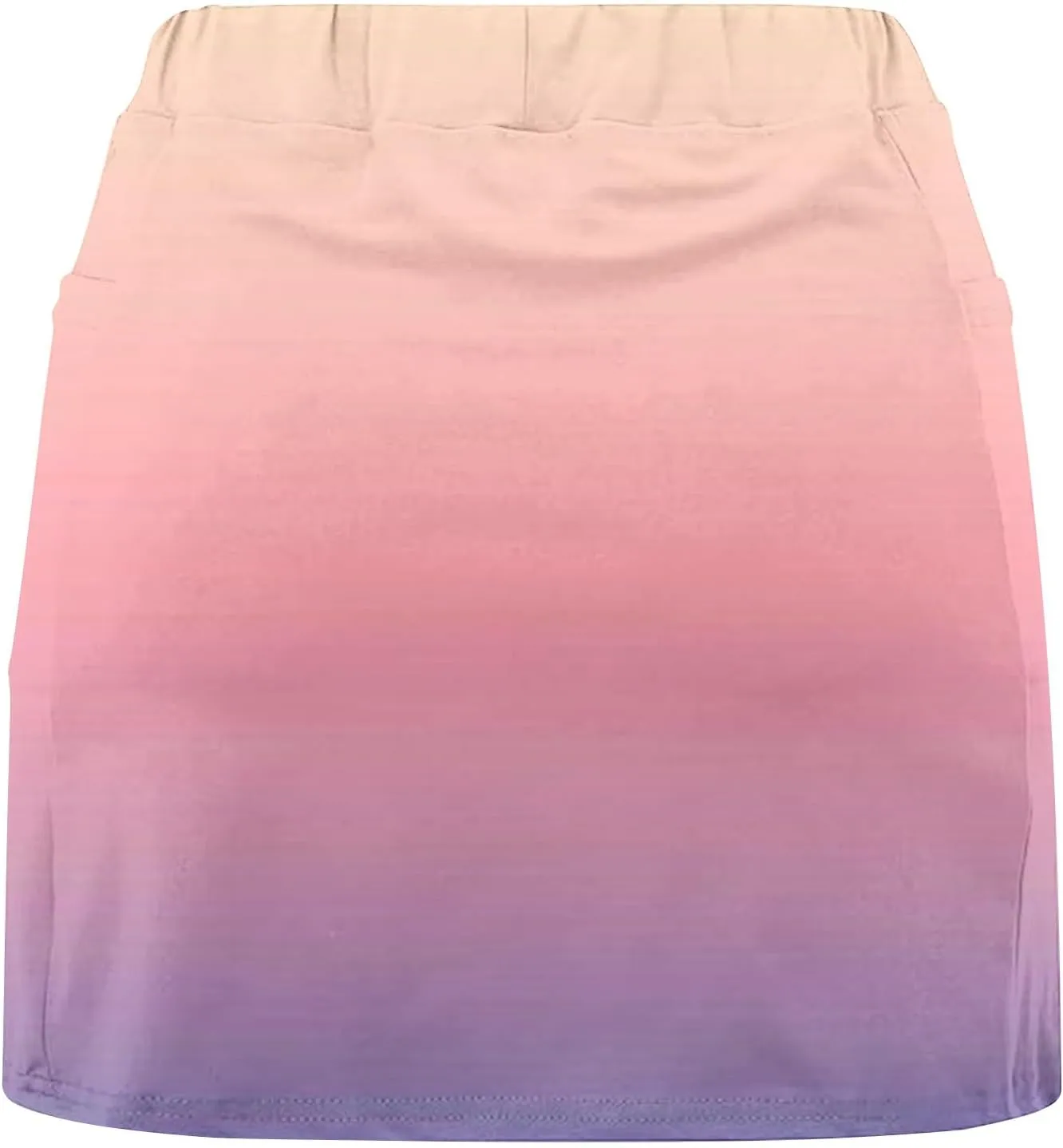 Womens Golf Skorts High Waist Athletic Skirt with Shorts Fashion Gradient Yoga Skirts Pants Summer Running Clothes