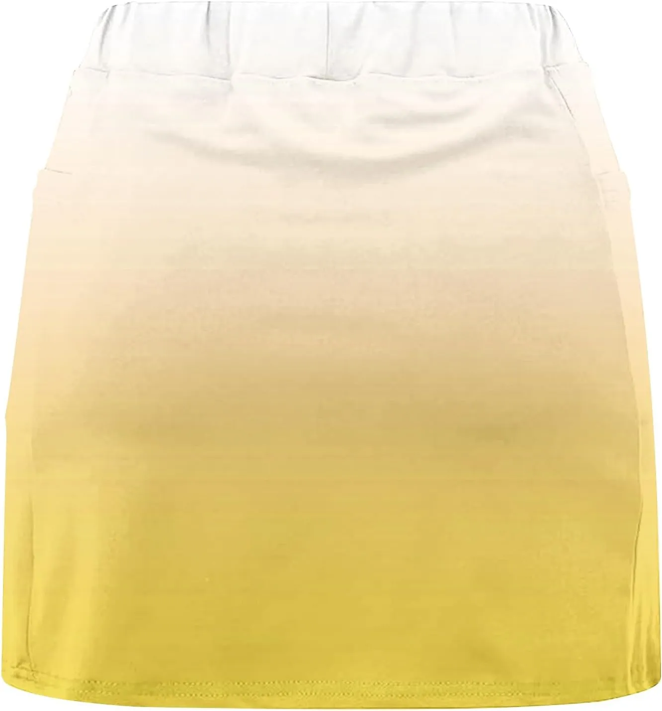 Womens Golf Skorts High Waist Athletic Skirt with Shorts Fashion Gradient Yoga Skirts Pants Summer Running Clothes