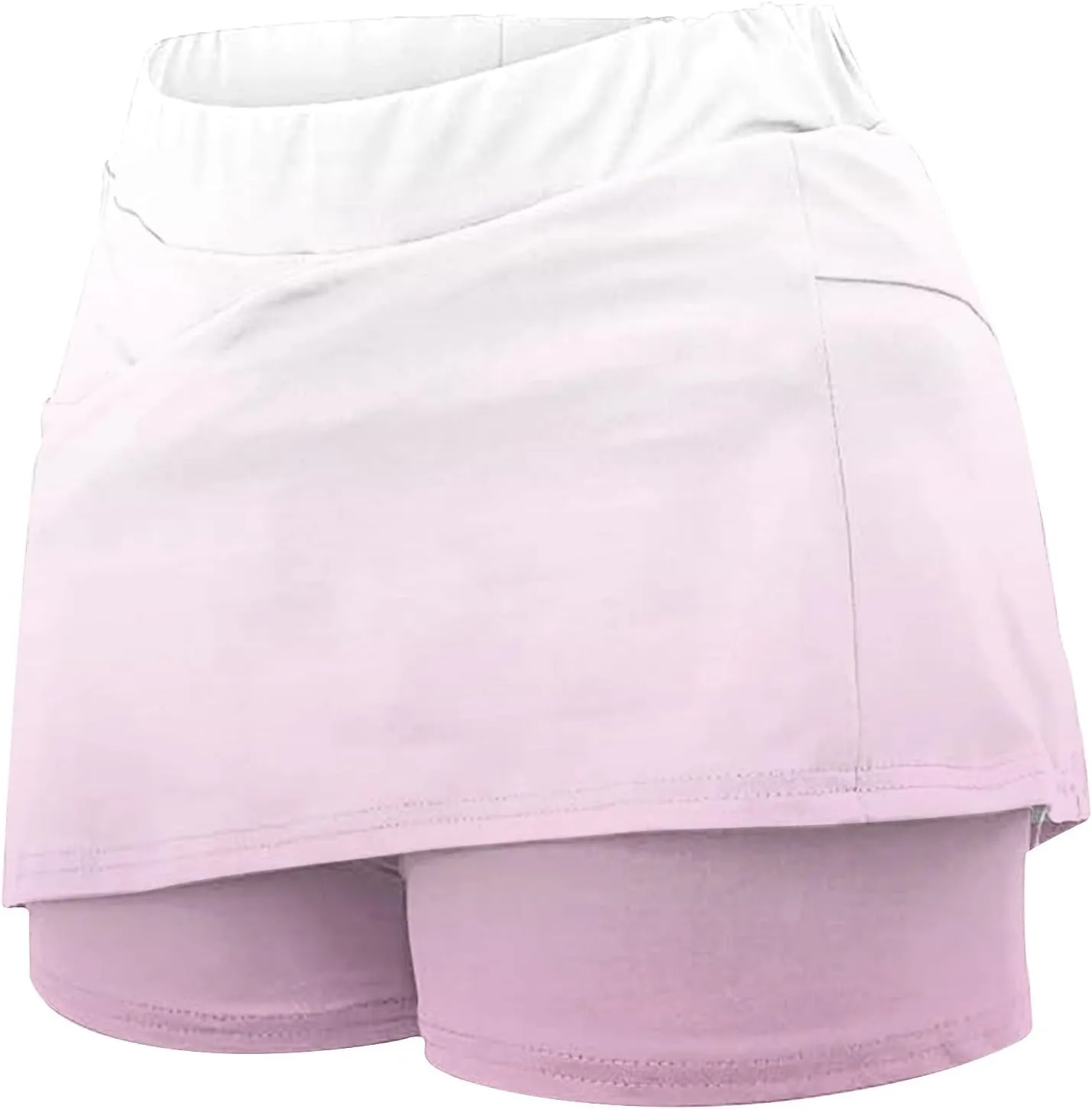Womens Golf Skorts High Waist Athletic Skirt with Shorts Fashion Gradient Yoga Skirts Pants Summer Running Clothes