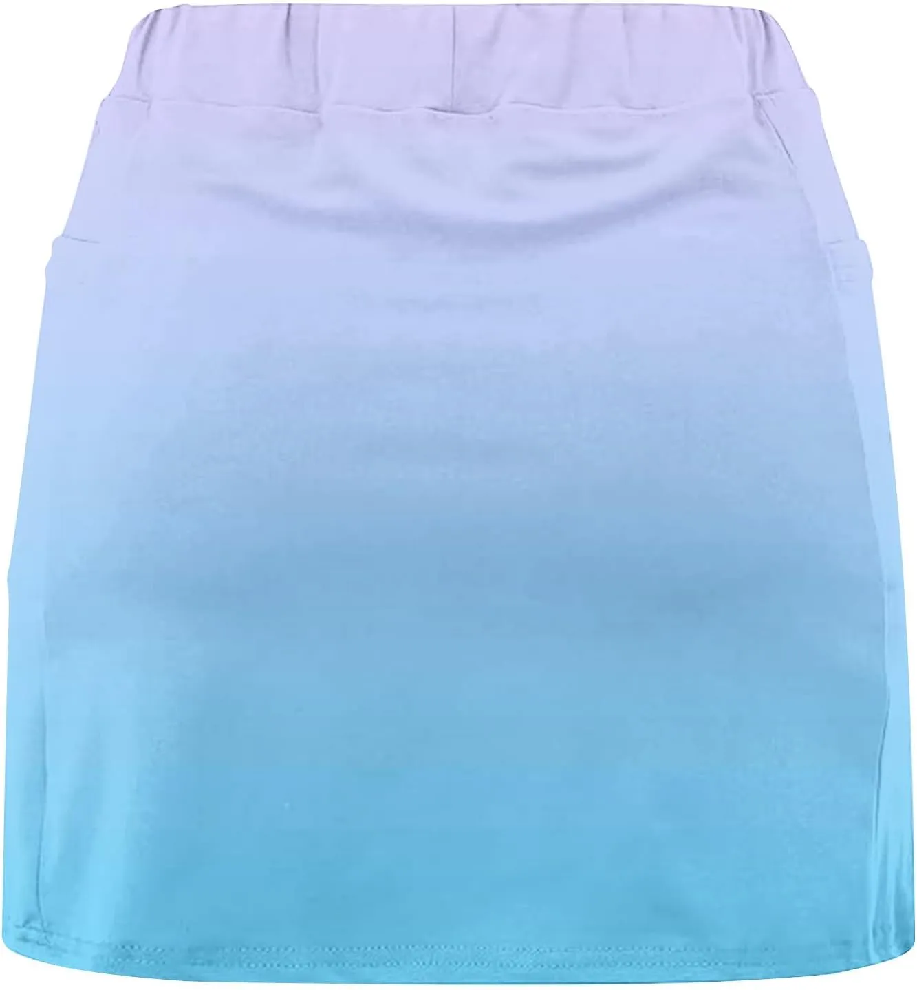 Womens Golf Skorts High Waist Athletic Skirt with Shorts Fashion Gradient Yoga Skirts Pants Summer Running Clothes
