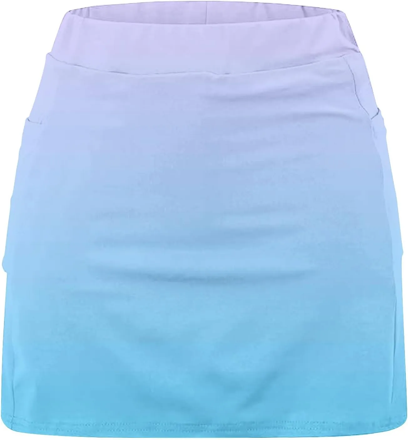 Womens Golf Skorts High Waist Athletic Skirt with Shorts Fashion Gradient Yoga Skirts Pants Summer Running Clothes