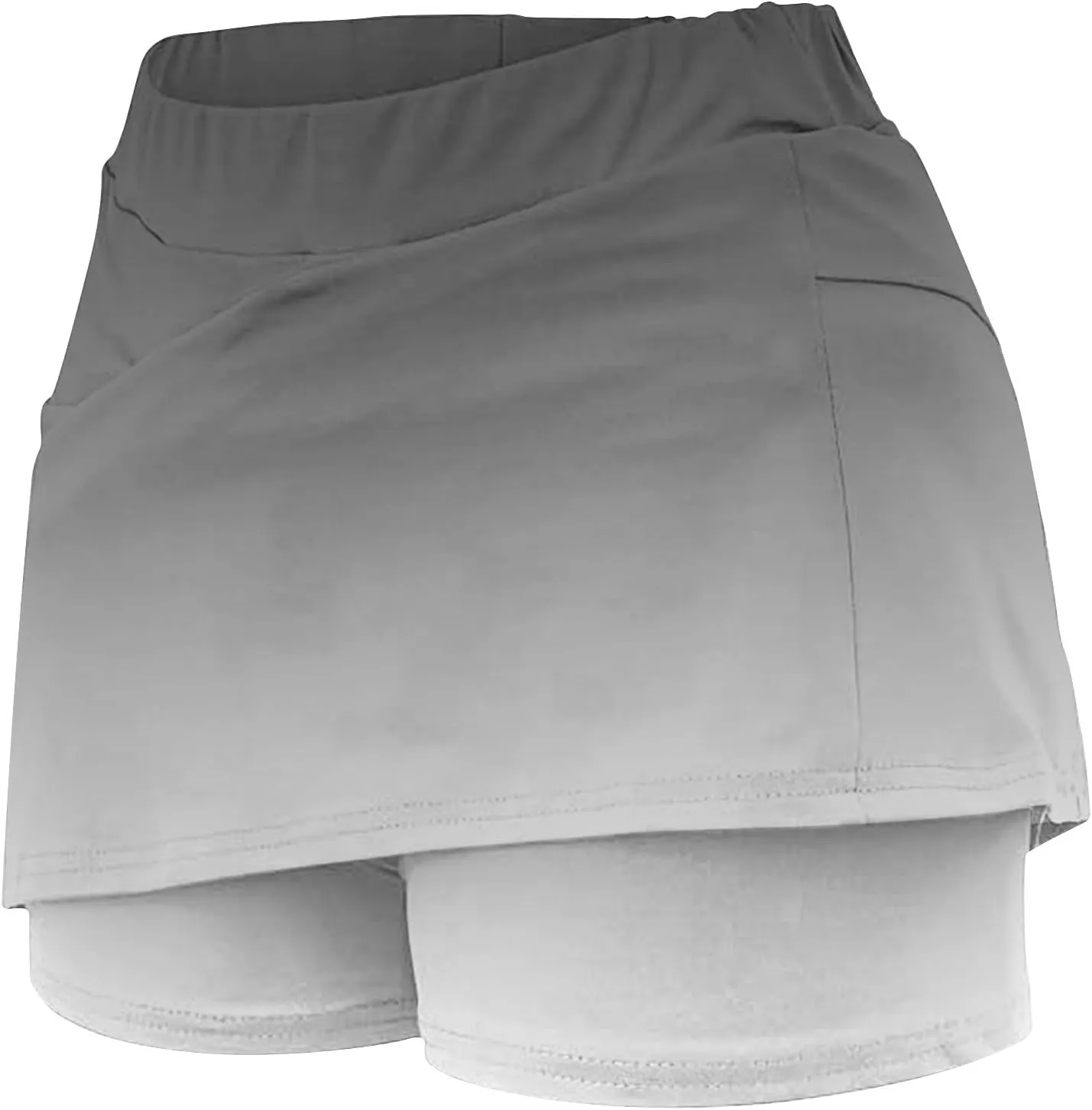 Womens Golf Skorts High Waist Athletic Skirt with Shorts Fashion Gradient Yoga Skirts Pants Summer Running Clothes