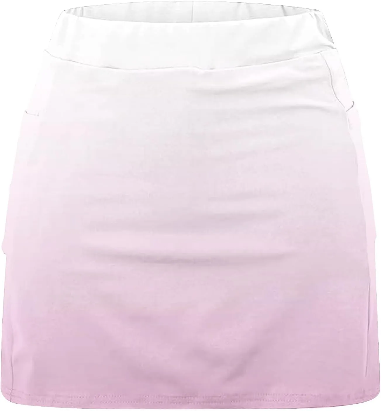 Womens Golf Skorts High Waist Athletic Skirt with Shorts Fashion Gradient Yoga Skirts Pants Summer Running Clothes