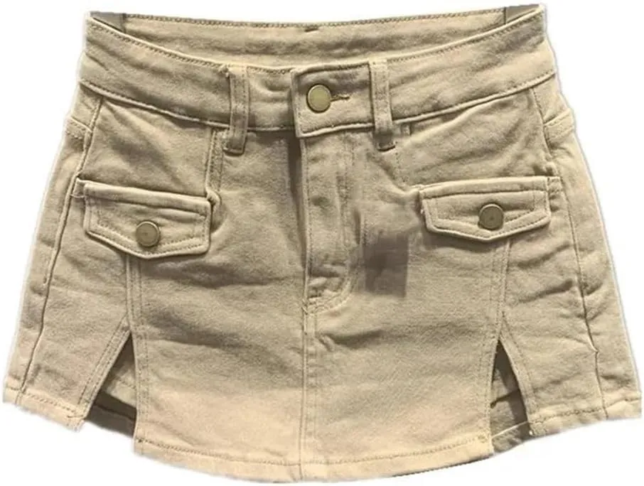 Women's High Waisted Denim Shorts Skirt Summer A-Line Short Skirt
