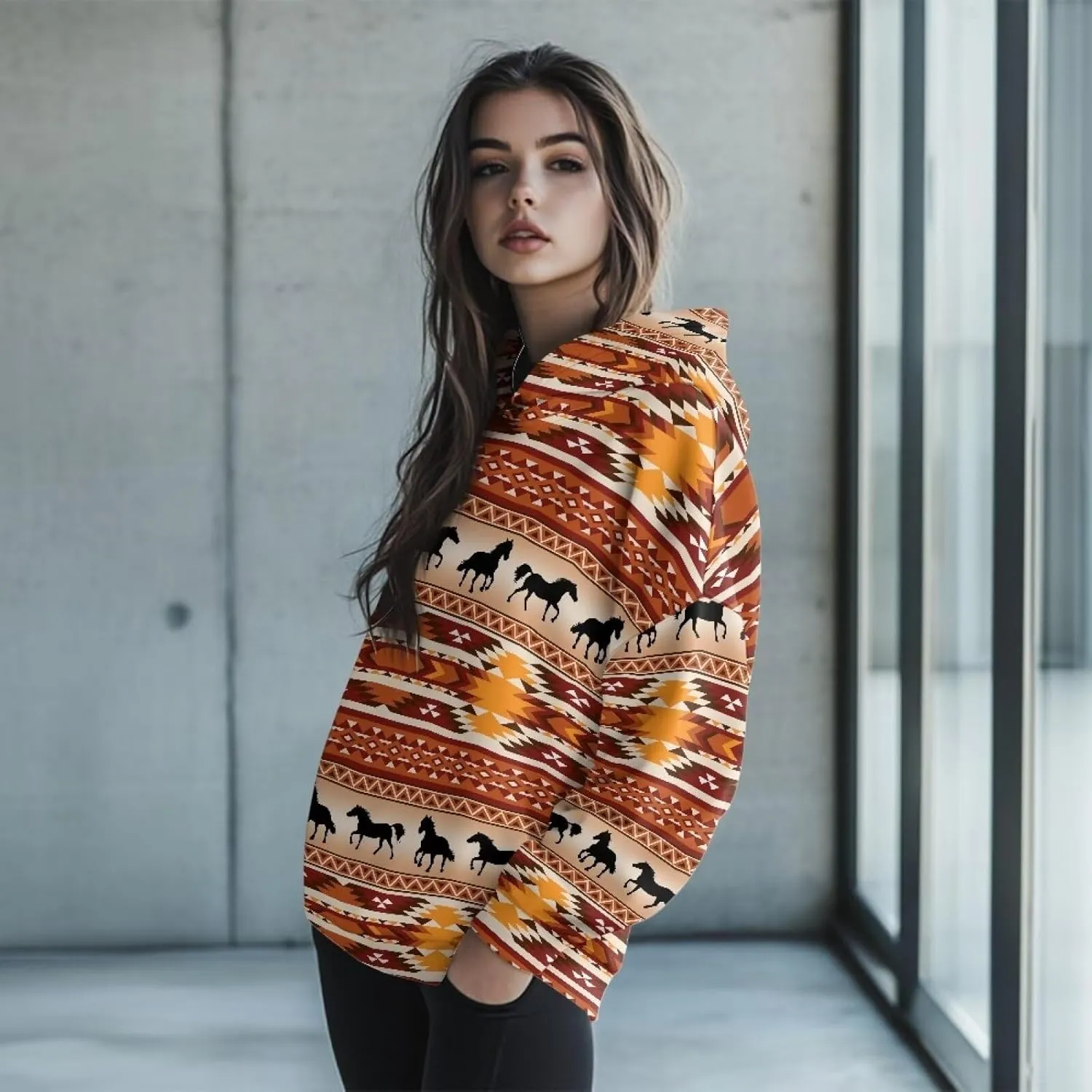 Womens Hoodies Oversized Sweatshirts Drop Shoulder Sweater Shirts Drawstring Pullover