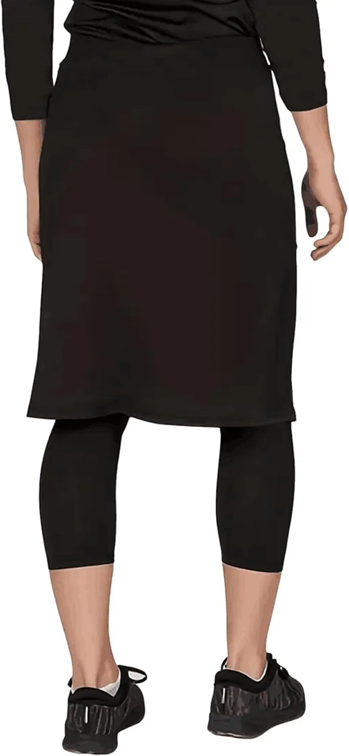 Womens Knee Length Tennis Skirts with Capri Legging Pants Yoga Golf Skorts Plus Size Athletic Workout Skirts Outfit