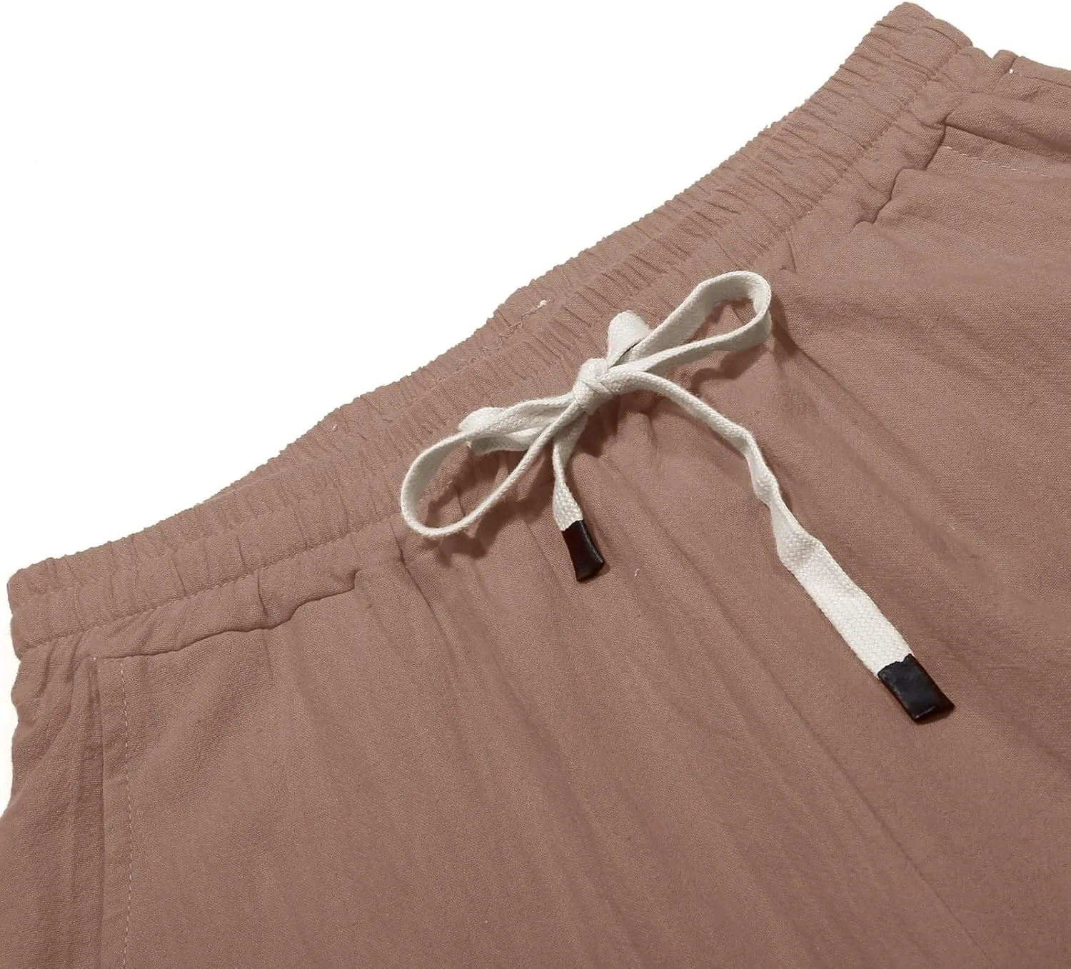 Women's Linen Pants Wide Leg Work Dress Pants Beach Casual Pants Linen Petite Summer Beachwear