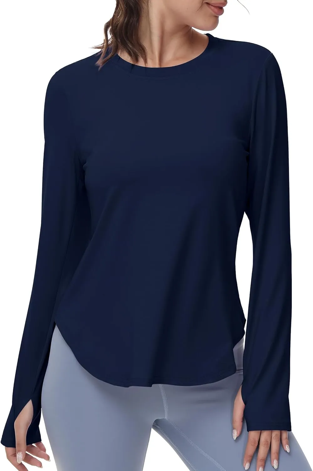 Women's Long Sleeve Workout Tops Running Yoga Athletic Hiking Casual Base Shirts Lightweight Quick Dry UPF 50 