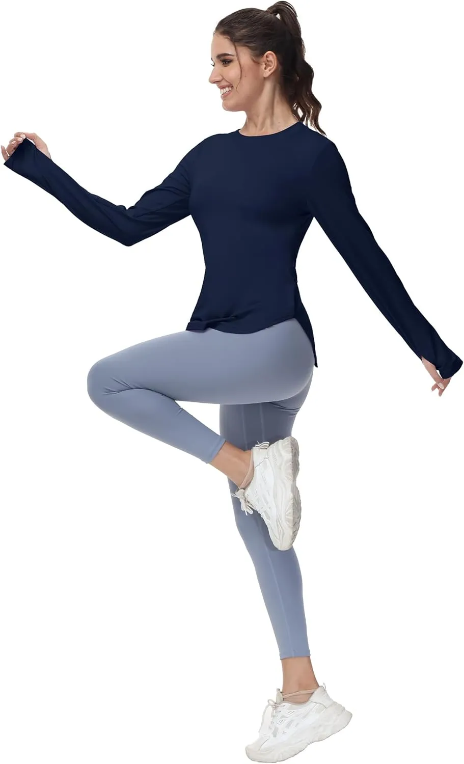 Women's Long Sleeve Workout Tops Running Yoga Athletic Hiking Casual Base Shirts Lightweight Quick Dry UPF 50 