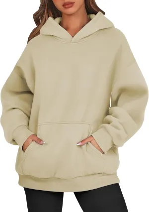 Womens Oversized Hoodies Fleece Sweatshirts Long Sleeve Sweaters Pullover Fall Clothes With Pocket 2024