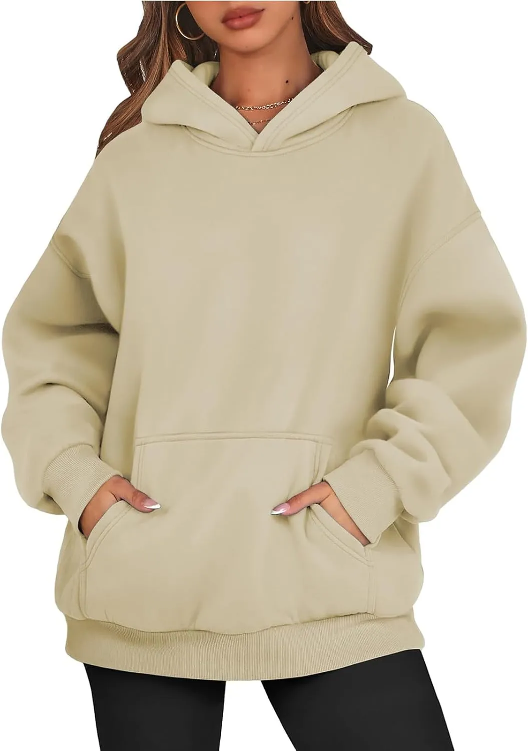 Womens Oversized Hoodies Fleece Sweatshirts Long Sleeve Sweaters Pullover Fall Clothes With Pocket 2024