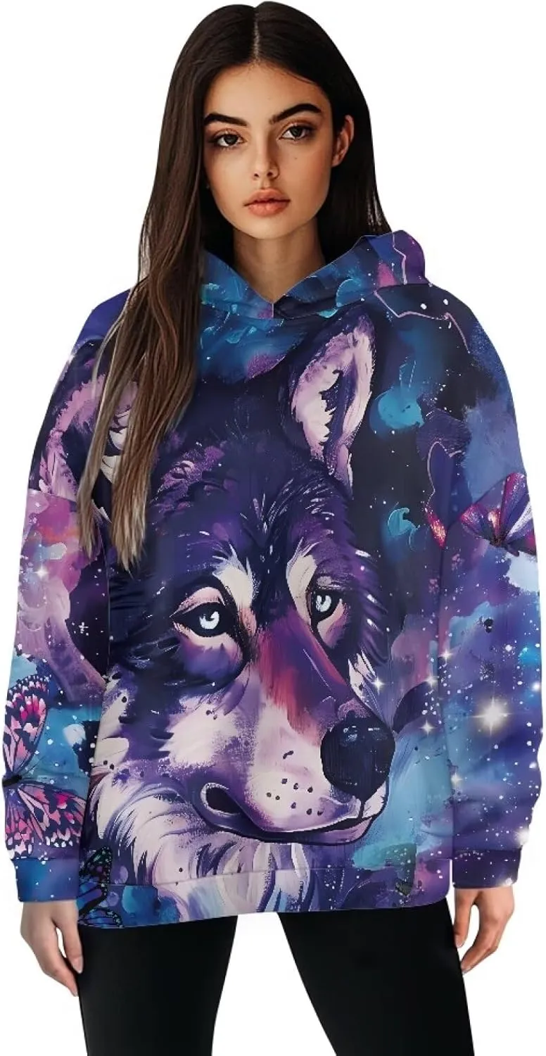 Womens Oversized Sweatshirts Athletic Hoodies Long Sleeve Pullover Hooded Tops