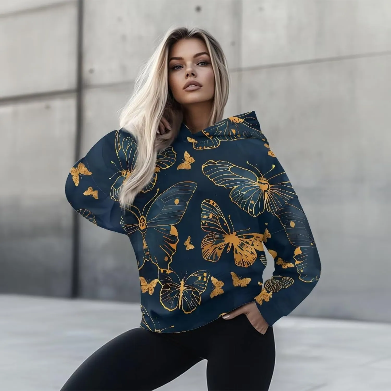 Womens Oversized Sweatshirts Athletic Hoodies Long Sleeve Pullover Hooded Tops