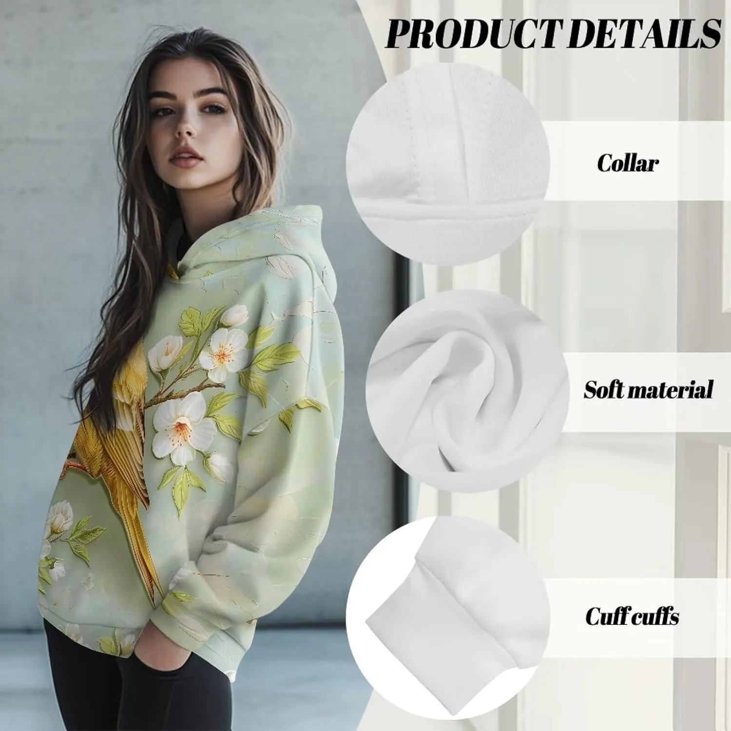 Womens Oversized Sweatshirts Athletic Hoodies Long Sleeve Pullover Hooded Tops