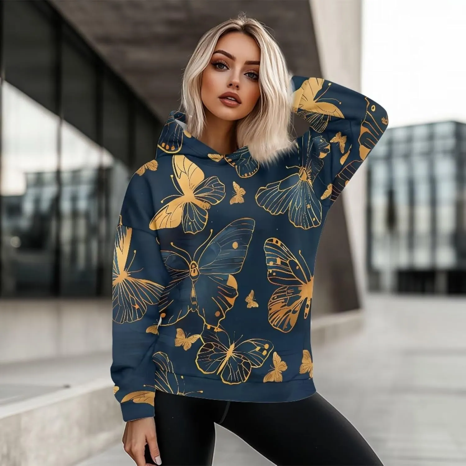 Womens Oversized Sweatshirts Athletic Hoodies Long Sleeve Pullover Hooded Tops