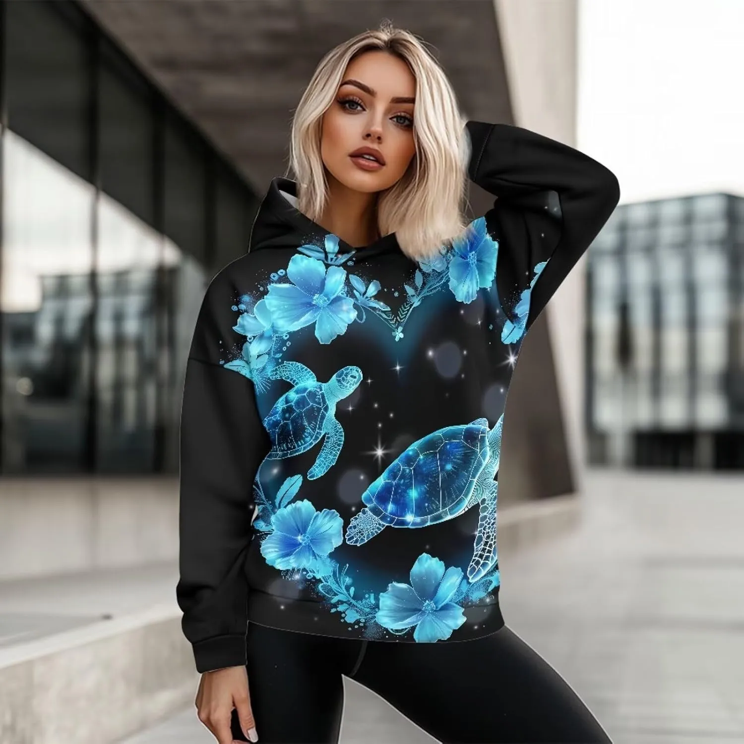 Womens Oversized Sweatshirts Athletic Hoodies Long Sleeve Pullover Hooded Tops