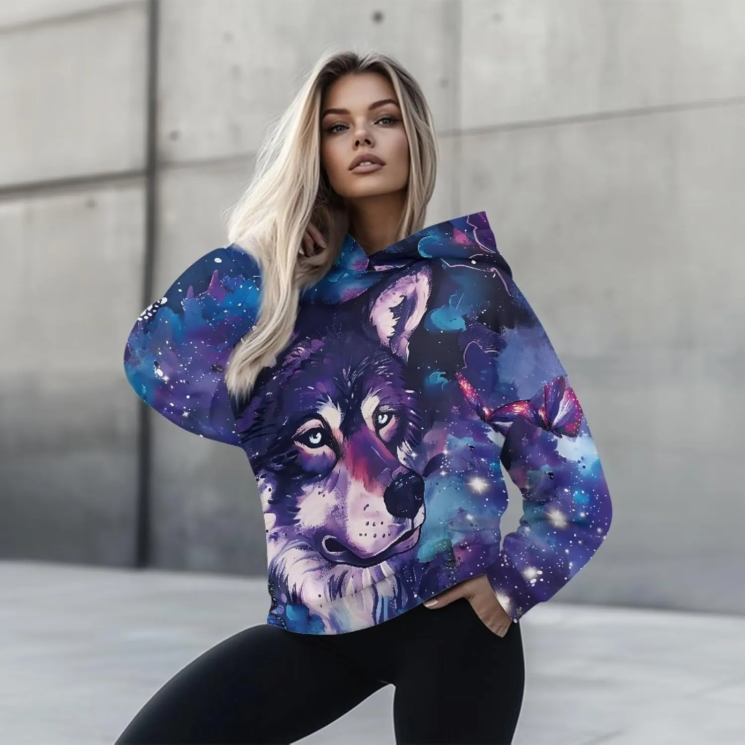 Womens Oversized Sweatshirts Athletic Hoodies Long Sleeve Pullover Hooded Tops