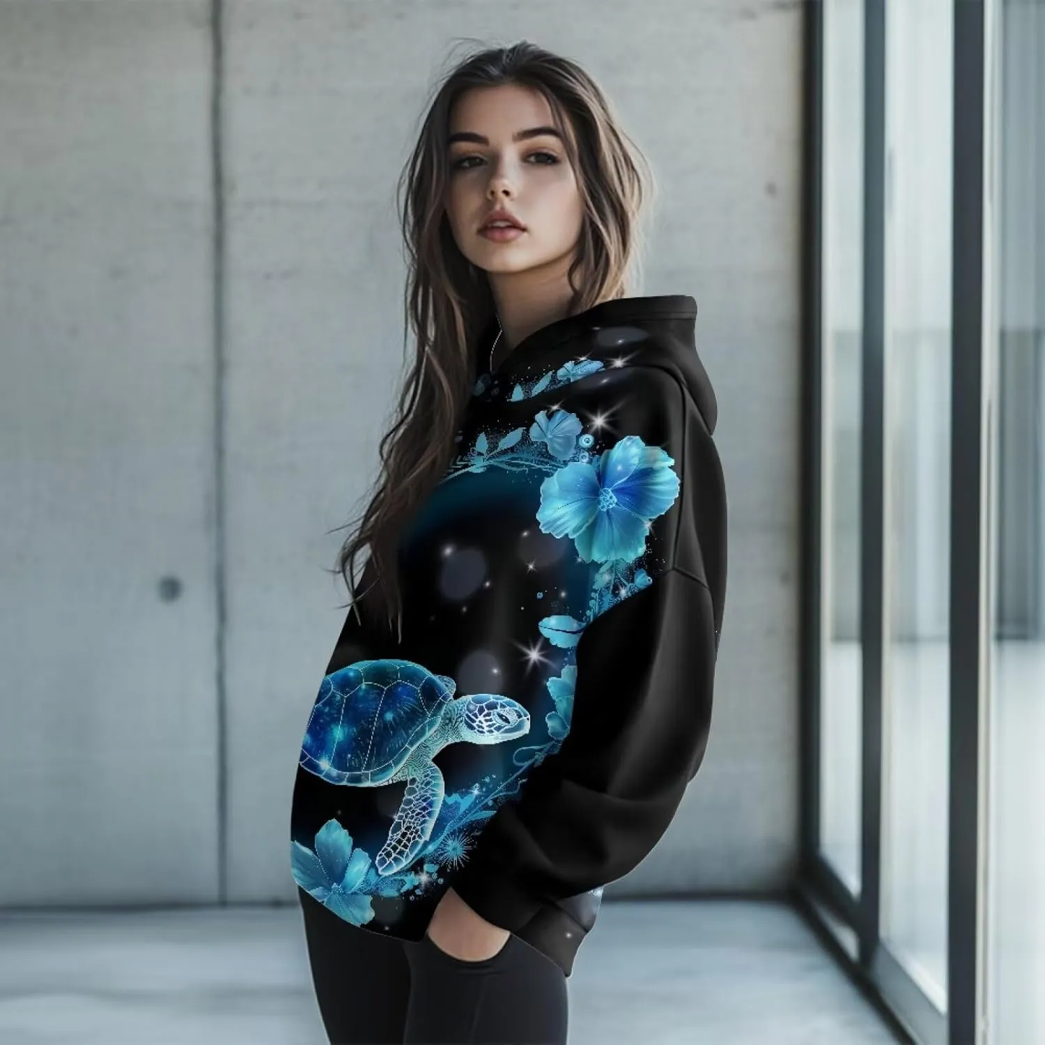Womens Oversized Sweatshirts Athletic Hoodies Long Sleeve Pullover Hooded Tops