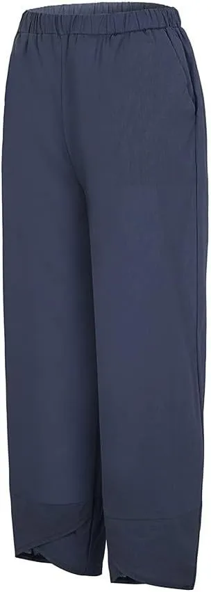 Womens Plaid Pants Cotton Palazzo Pants Wide Leg Long Pant Trousers with Pocket 2025 Beach Travel Vacation Outfits