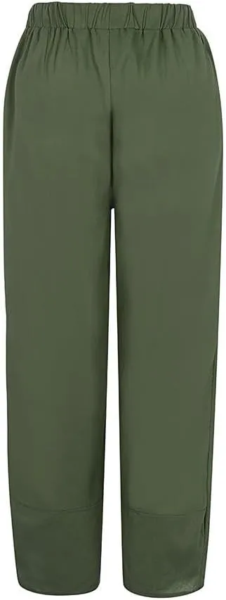 Womens Plaid Pants Cotton Palazzo Pants Wide Leg Long Pant Trousers with Pocket 2025 Beach Travel Vacation Outfits