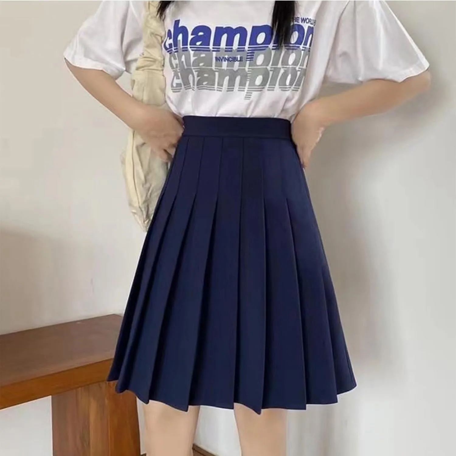 Women's Pleated Skirt Mini Skirt High Waisted Plain A-Line Solid Color Tennis Loose Casual Trendy 2025