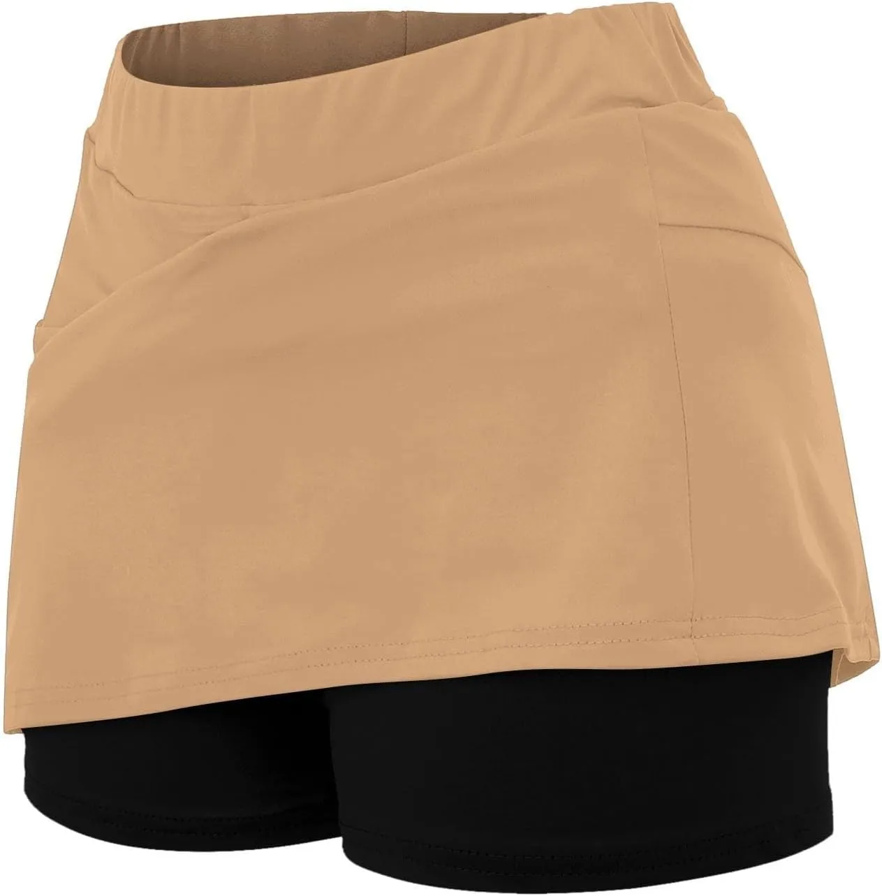 Womens Skorts with Pockets, Tummy Control High Waisted Athletic Sports Shorts Skirts Solid Tennis Yoga Gym Culottes