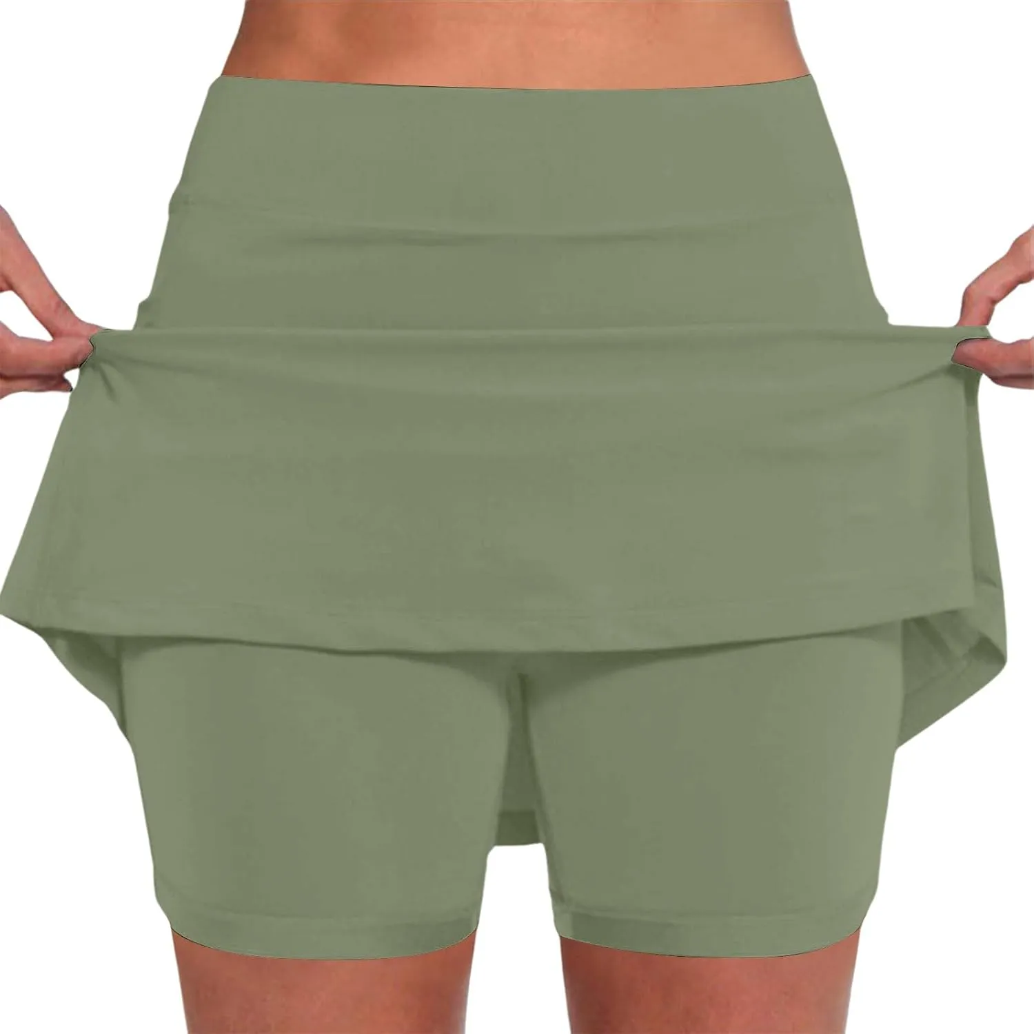 Womens Summer Skorts with Pockets Tummy Control Plus Size Skorts for Women High Waist Athletic Sports Skirt 2024 Shorts
