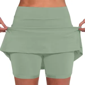Womens Summer Skorts with Pockets Tummy Control Plus Size Skorts for Women High Waist Athletic Sports Skirt Loose Shorts