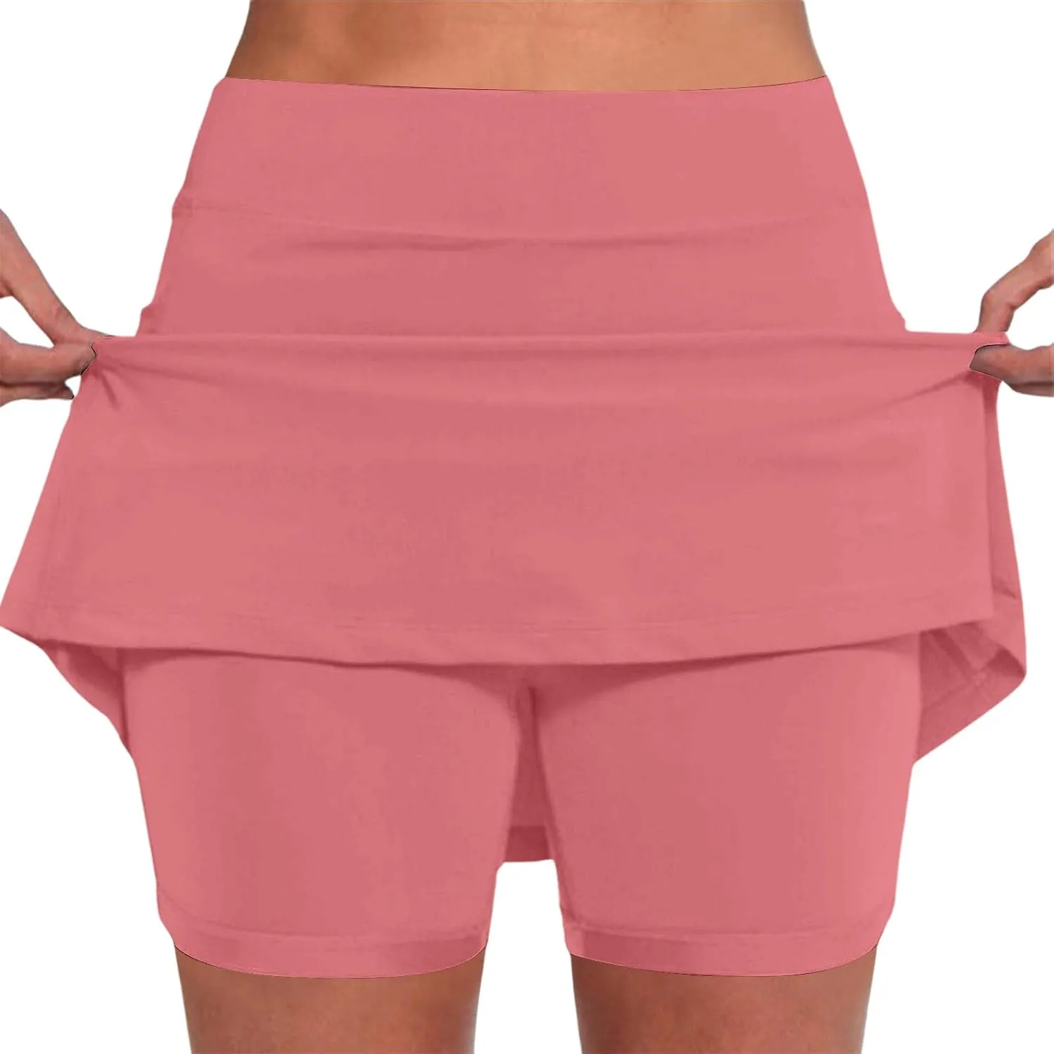 Womens Summer Skorts with Pockets Tummy Control Plus Size Skorts for Women High Waist Athletic Sports Skirt